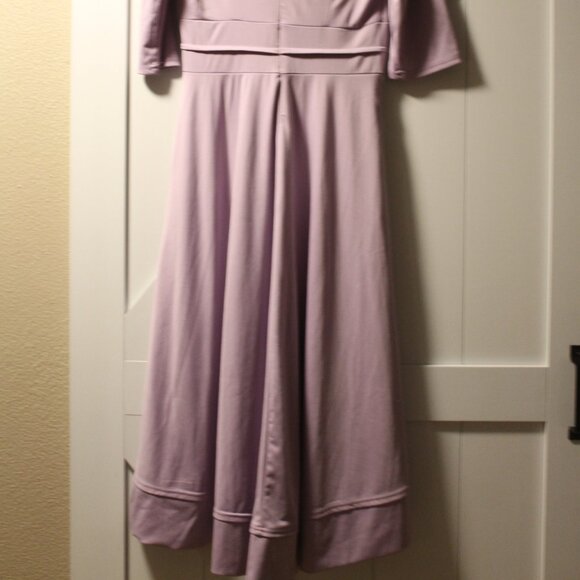 ALYX LIMITED LILAC EMPIRE WAIST FIT N FLARE MIDI DRESS L NWOT - Picture 6 of 6